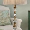 Interiors 1900 LX123SHW-LX124TB New Classics Polina Antique Brass Large Table Lamp & Beige Shade -Philips Shop c c 6 c6 63593