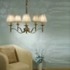 Interiors 1900 CA1SHB-CA1P5B New Classics Stanford Antique Brass 5Lt Pendant & Beige Shades 2 Interiors 1900 CA1SHB-CA1P5B New Classics Stanford Antique Brass 5Lt Pendant & Beige Shades -Philips Shop c c 6 c6 63627