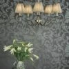 Interiors 1900 CA1SHN-CA1P5N New Classics Stanford Nickel 5Lt Pendant & Beige Shades