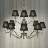 Interiors 1900 CA1BSHN-CA1P12N New Classics Stanford Nickel 12Lt Pendant & Black Shades 1 Interiors 1900 CA1BSHN-CA1P12N New Classics Stanford Nickel 12Lt Pendant & Black Shades -Philips Shop c c 6 c6 63641