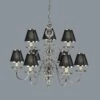 Interiors 1900 UL1PNSHB-CA20P9N New Classics Tilburg Nickel 9Lt Pendant & Black Shades -Philips Shop c c 6 c6 63719
