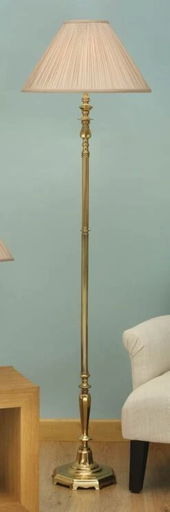 Interiors 1900 MAT20OYS-ABY76AB Rochamp Asquith Floor Lamp & Beige Shade