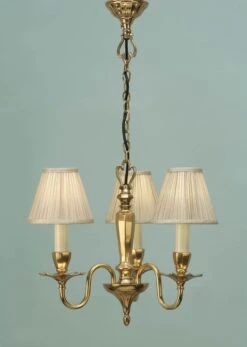 Interiors 1900 CA1SHB-ABY1002P3 Rochamp Asquith 3Lt Pendant & Beige Shades