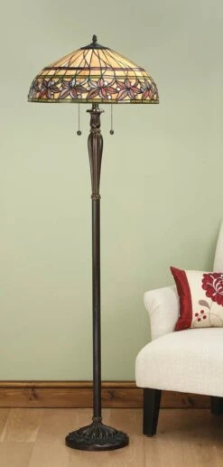 Interiors 1900 T046SH50-T046FB Tiffany Ashtead Floor Lamp