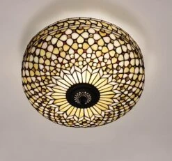 Interiors 1900 TO21L-FL1 Tiffany Mille Feux Large 2Lt Flush Light