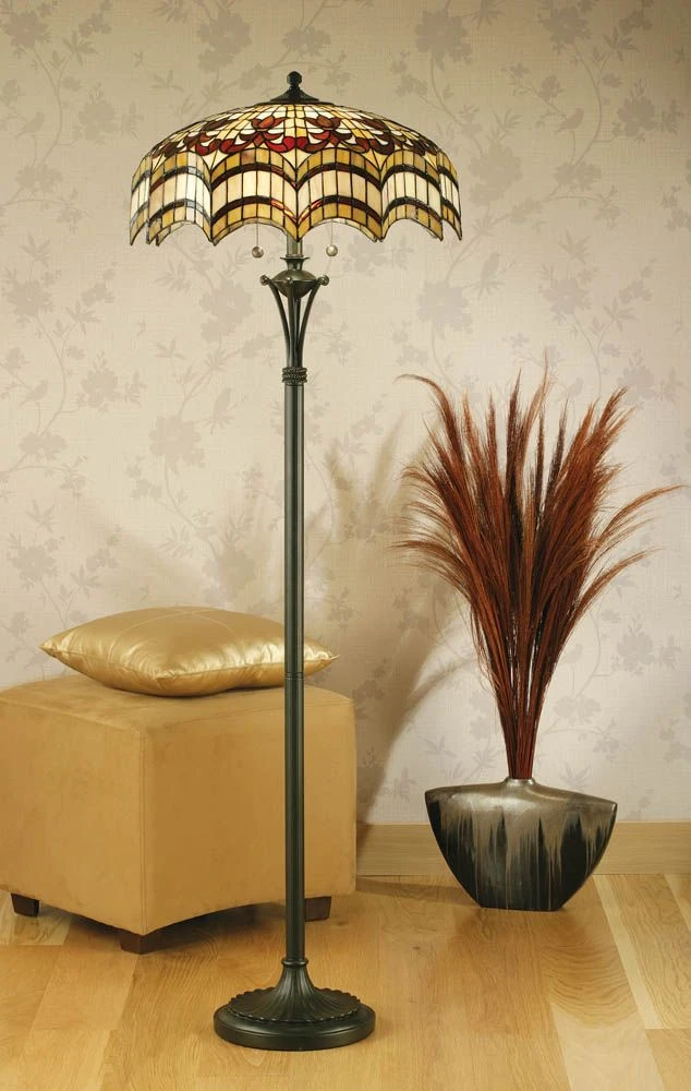 Interiors 1900 TG67SHFL-FB10 Tiffany Vesta Floor Lamp 3 Interiors 1900 TG67SHFL-FB10 Tiffany Vesta Floor Lamp