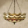 Interiors 1900 TG67SHFL-SU3C/ADJ Tiffany Vesta Large Inverted 3Lt Pendant 2 Interiors 1900 TG67SHFL-SU3C/ADJ Tiffany Vesta Large Inverted 3Lt Pendant -Philips Shop c c 6 c6 64374