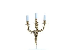 Impex Lighting SMBB00403/PB Louis 3 Light Polished Brass Wall Light