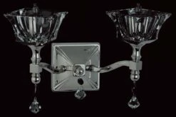 Impex Lighting STH06050/02/WB/N Bresica 2 Light Nickel Single Wall Light