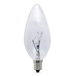 Various Candelabra 25W CES E12 Screw Cap Clear Candle Light Bulb