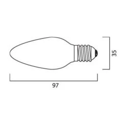 Sylvania Eco Halogen Candle Bulb 18W = 24W 240V SES E14 Dimmable, Warm White -Philips Shop c c a candle dimensions 1