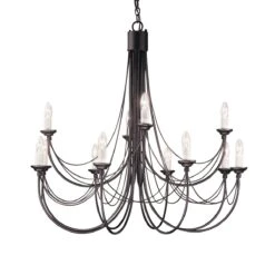 Elstead CB12 BLACK Carisbrooke 12lt Chandelier Black