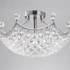 Diyas IL30033 Cesto Polished Chrome/Crystal 6 Light Semi Flush Ceiling Light