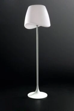 Mantra M1502 Cool Floor Lamp 2 Light E27 Foot Switch Indoor, Matt White/Opal White