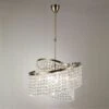 Diyas IL30094 Cortina Antique Brass/Crystal 8 Light Telescopic Pendant Light With Adjustable Rings -Philips Shop c c o cortina il30094