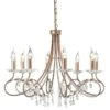 Elstead CRT8 SILVER/GOLD Christina 8lt Chandelier