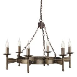 Elstead CW6 OLD BRZ Cromwell 6lt Chandelier Old Bronze