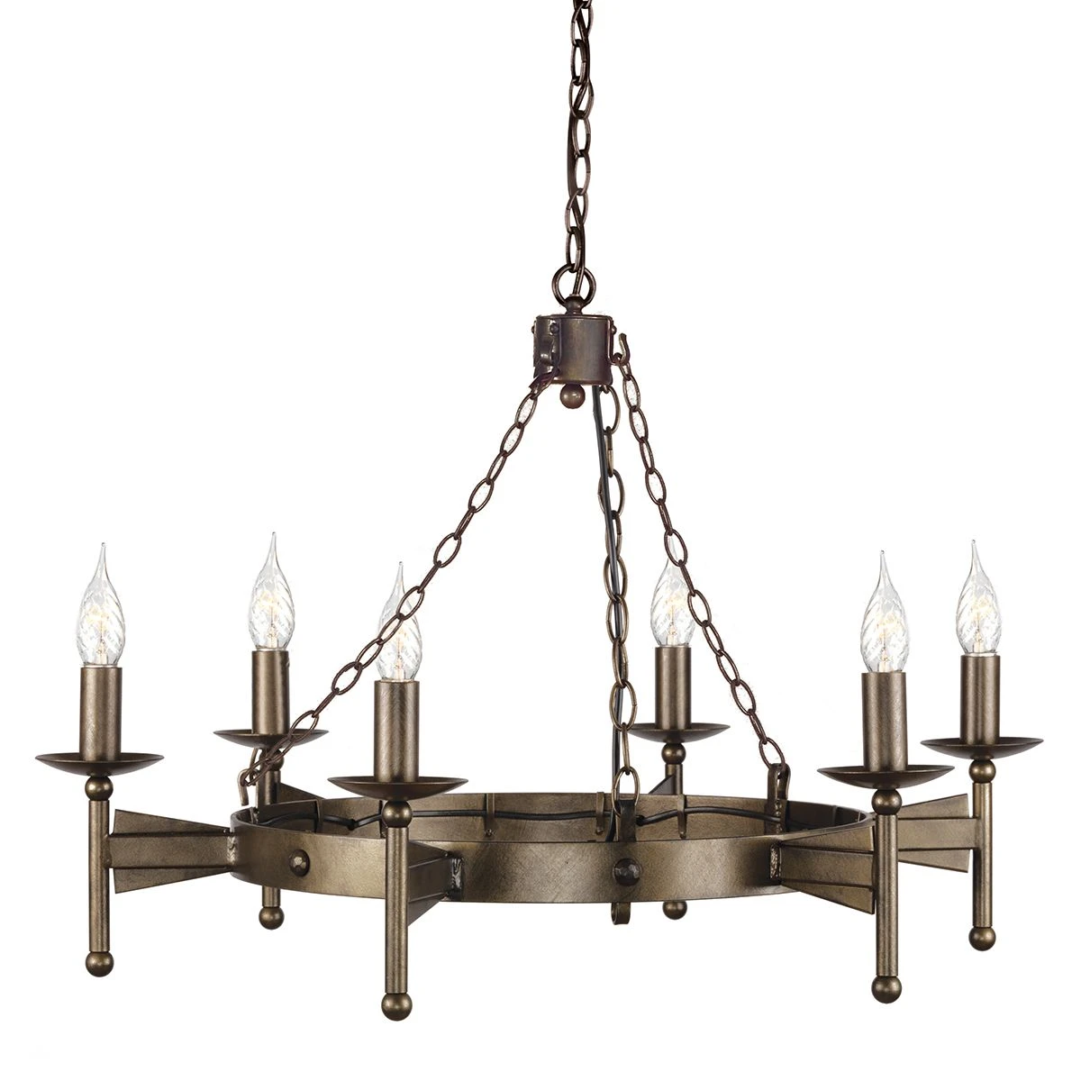 Elstead CW6 OLD BRZ Cromwell 6lt Chandelier Old Bronze 3 Elstead CW6 OLD BRZ Cromwell 6lt Chandelier Old Bronze