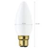 60W 240V BC/B22 Plain Opal 45mm Large Candle Light Bulb, Dimmable -Philips Shop c a candle 45mm b22 opal