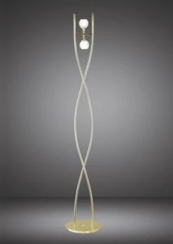 Mantra M0101PB Dali Floor Lamp 2 Light G9, Polished Brass