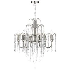 Dar Lighting DAN0638 Daniella 6 Light Pendant Dual Mount Polished Nickel