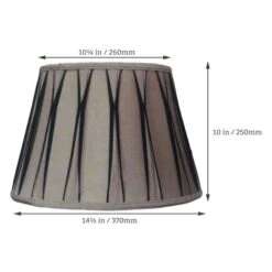 Interiors 1900 Rochamp Christina 14in Antique Silver Pinch Pleat Silk Shade -Philips Shop d d i dimensions chr14sil