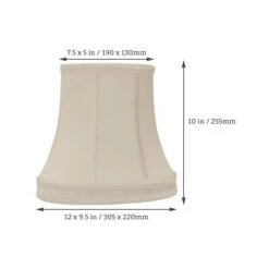 Interiors 1900 Rochamp Diana 12in Banded Oval Oyster Silk Shade -Philips Shop d d i dimensions di12oys