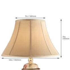 Interiors 1900 Rochamp Zara 14in 360mm Bowed Empire Cream Silk Shade -Philips Shop d d i dimensions zara14cr