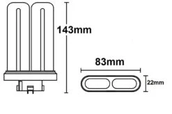 220V 27W 4 Pin Plug-In Daylight Bulb For Lifemax High Vision Reading Lamp -Philips Shop d d i dimensions gx10q 4