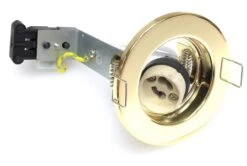DAR Lighting MIN2040 50mm GU10 Brass Recessed Downlight