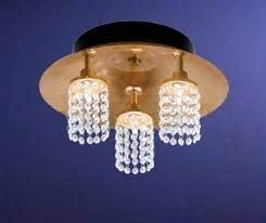 Eglo 88553 Ceiling Chandelier Gold Fabrizia Crystal Flush Fitting