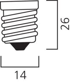 Sylvania LED R39 Reflector Bulb 2.9W=25W 120° SES/E14 Cool White 4000K (non-dim) -Philips Shop e e 1 e14 1 2