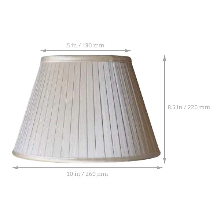 Interiors 1900 Rochamp Alexandra 10in Oyster Round Empire Pleat Silk Shade 6 Interiors 1900 Rochamp Alexandra 10in Oyster Round Empire Pleat Silk Shade - Image 4