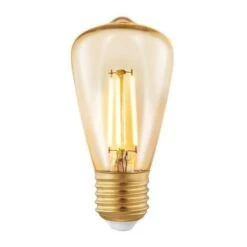 Eglo 11553 3.5W ES/E27 ST64 LED Retro Filament Lamp, Amber Extra Warm White 2200K