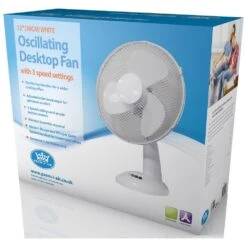 Prem-I-Air 12" (30 Cm) White Oscillating Desktop Fan -Philips Shop e e h eh1522 in1