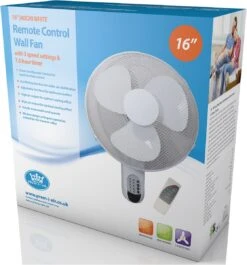 Prem-I-Air 16" (40 Cm) Wall Fan With Remote Control And Timer -Philips Shop e e h eh1623 in1