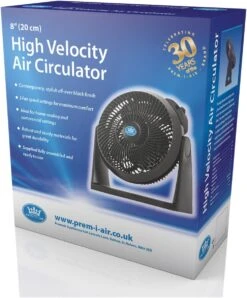 Prem-I-Air High Velocity Air Circulator 20cm - Floor Or Wall Mountable -Philips Shop e e h eh1676 in1
