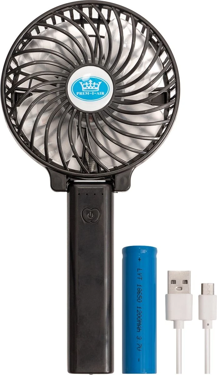 Prem-I-Air 4" USB Mini Foldable Fan - Black With Handy Torch 9 Prem-I-Air 4" USB Mini Foldable Fan - Black With Handy Torch - Image 7