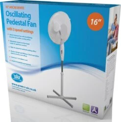 16" Pedestal Fan High Performance 3-Speed, Oscillating, Height Adjustable, Tilt -Philips Shop e e h eh1795 in1