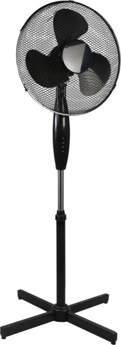 16" Pedestal Black Fan High Performance 3-Speed, Oscillating, Height Adjustable, Tilt
