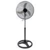 Prem-I-Air 18"(49 Cm) Black/Silver Oscillating Pedestal HV Fan With 3 Speed Settings And Extra Weighted Base For Stability