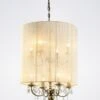 Diyas IL30069 Ella Antique Brass/Crystal 8 Light Pendant Light With Ivory Cream Shade -Philips Shop e e l ella il30069