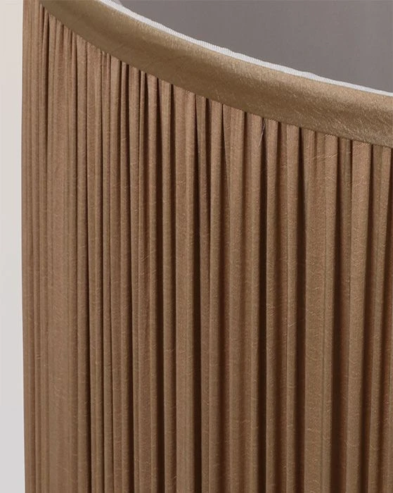 Interiors 1900 Rochamp Nicole 15in Sepia Brown Mushroom Pleat Drum Silk Shade 6 Interiors 1900 Rochamp Nicole 15in Sepia Brown Mushroom Pleat Drum Silk Shade - Image 4