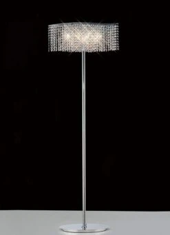 Diyas IL30576 Fabio Polished Chrome 4 Light Floor Lamp