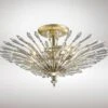 Diyas IL31671 Fay Aged Gold/Silver/Crystal 3 Light E14 Semi Ceiling Light -Philips Shop f f a fay il31671