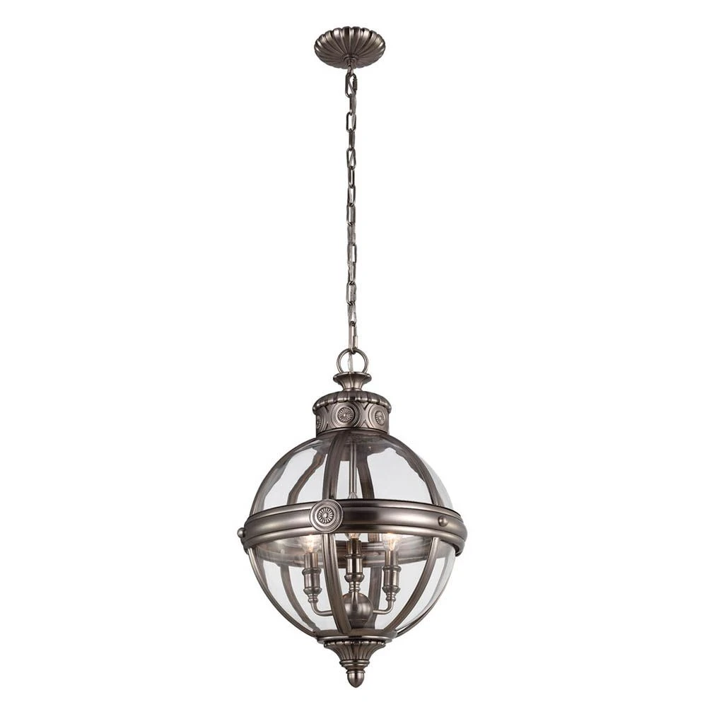 Feiss FE/ADAMS/3P ANL Adams 3lt Pendant Chandelier 3 Feiss FE/ADAMS/3P ANL Adams 3lt Pendant Chandelier