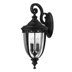 Feiss FE/EB2/XL BLK English Bridle 4lt X Large Wall Lantern Black