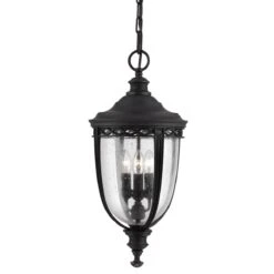 Feiss FE/EB8/L BLK English Bridle 3lt Large Chain Lantern Black