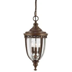 Feiss FE/EB8/L BRB English Bridle 3lt Large Chain Lantern British Bronze