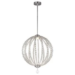 Feiss FE/OBERLIN/P/M Oberlin Satin Nickel 2 Light Medium LED Pendant